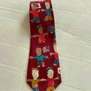 Renaissance Silk Tie Multicultural Pattern